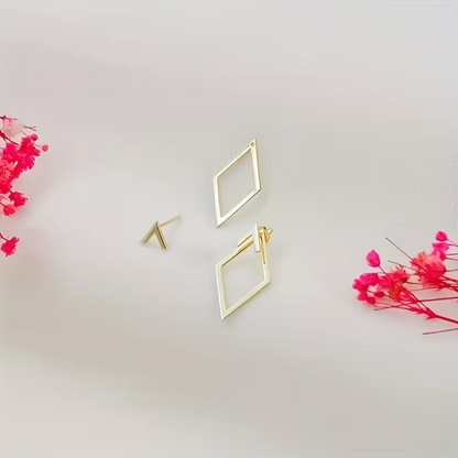 Zavina | Geometric Stud Earrings