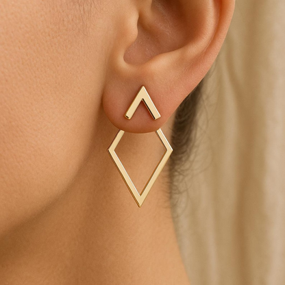 Zavina | Geometric Stud Earrings