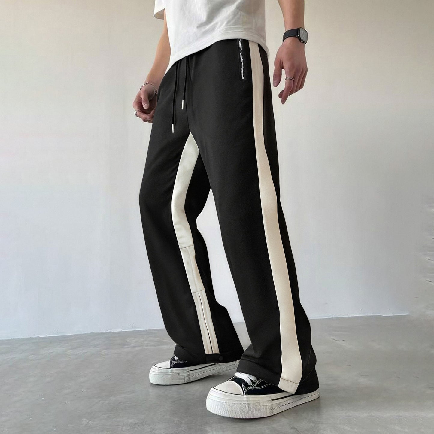 Relaxed Fit Striped Sweatpants